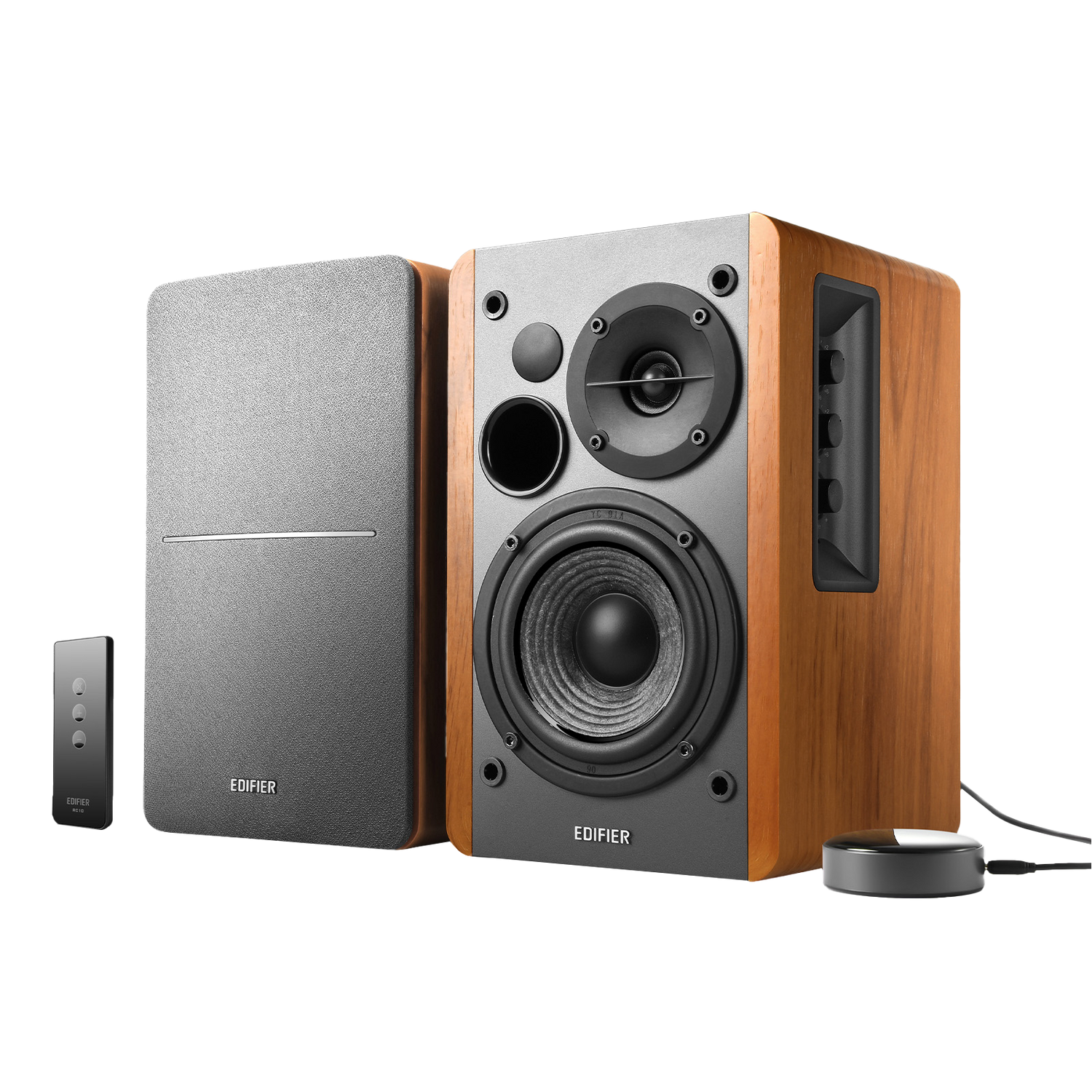 R1280T Powered Bookshelf Speakers with WiiM Mini