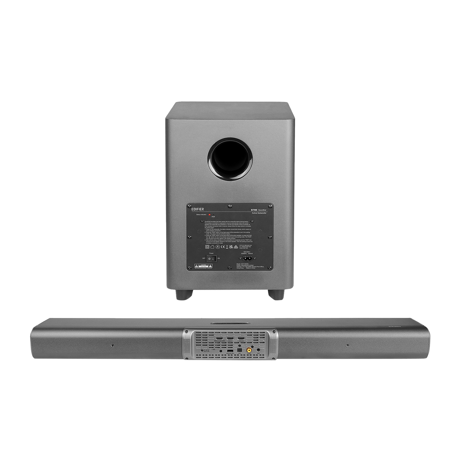 Sistema de altavoces Dolby Atmos® B700: barra de sonido 5.1.2 con subwoofer inalámbrico