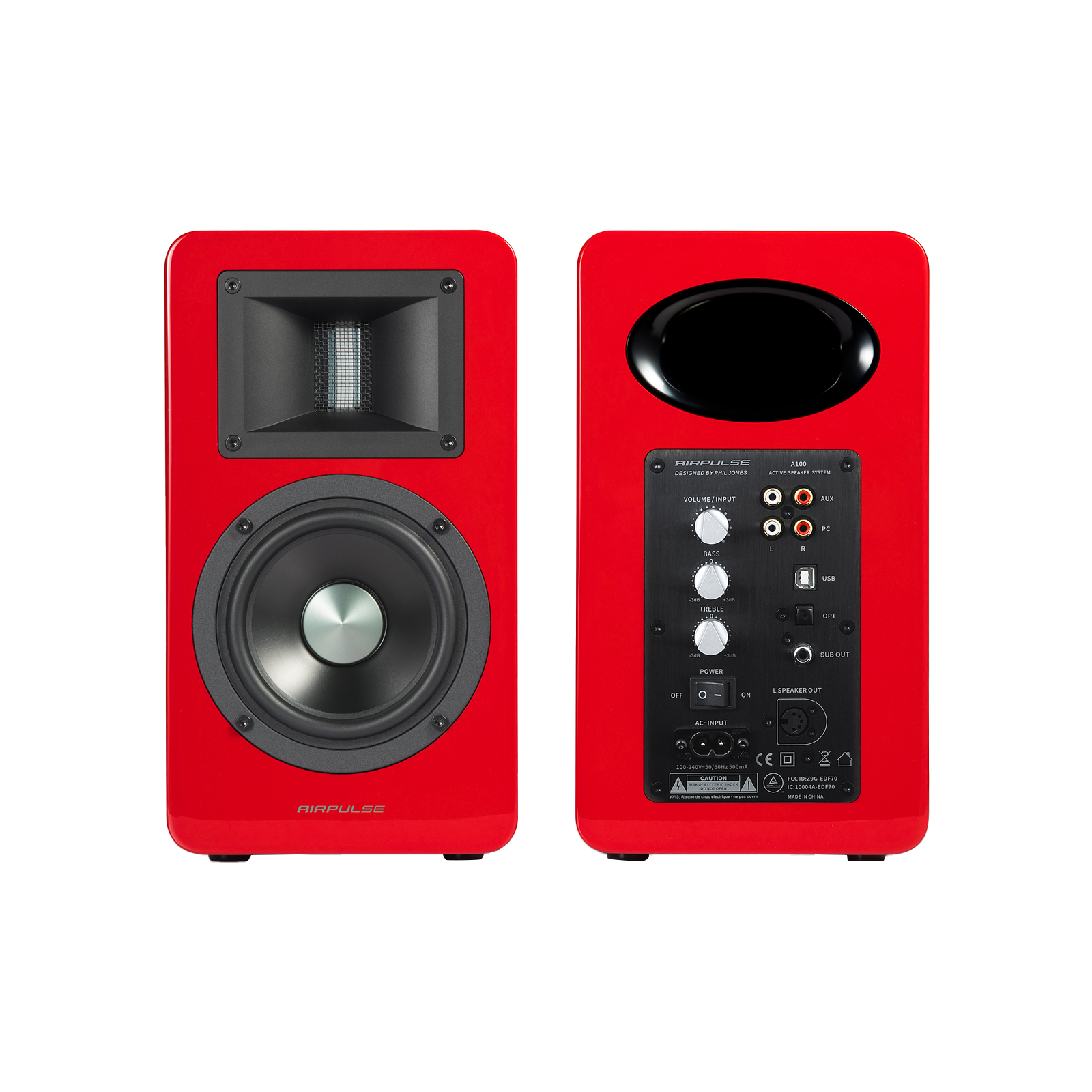 A100 Hi-Res Active Speaker System - Pair(Certified Refurbished)