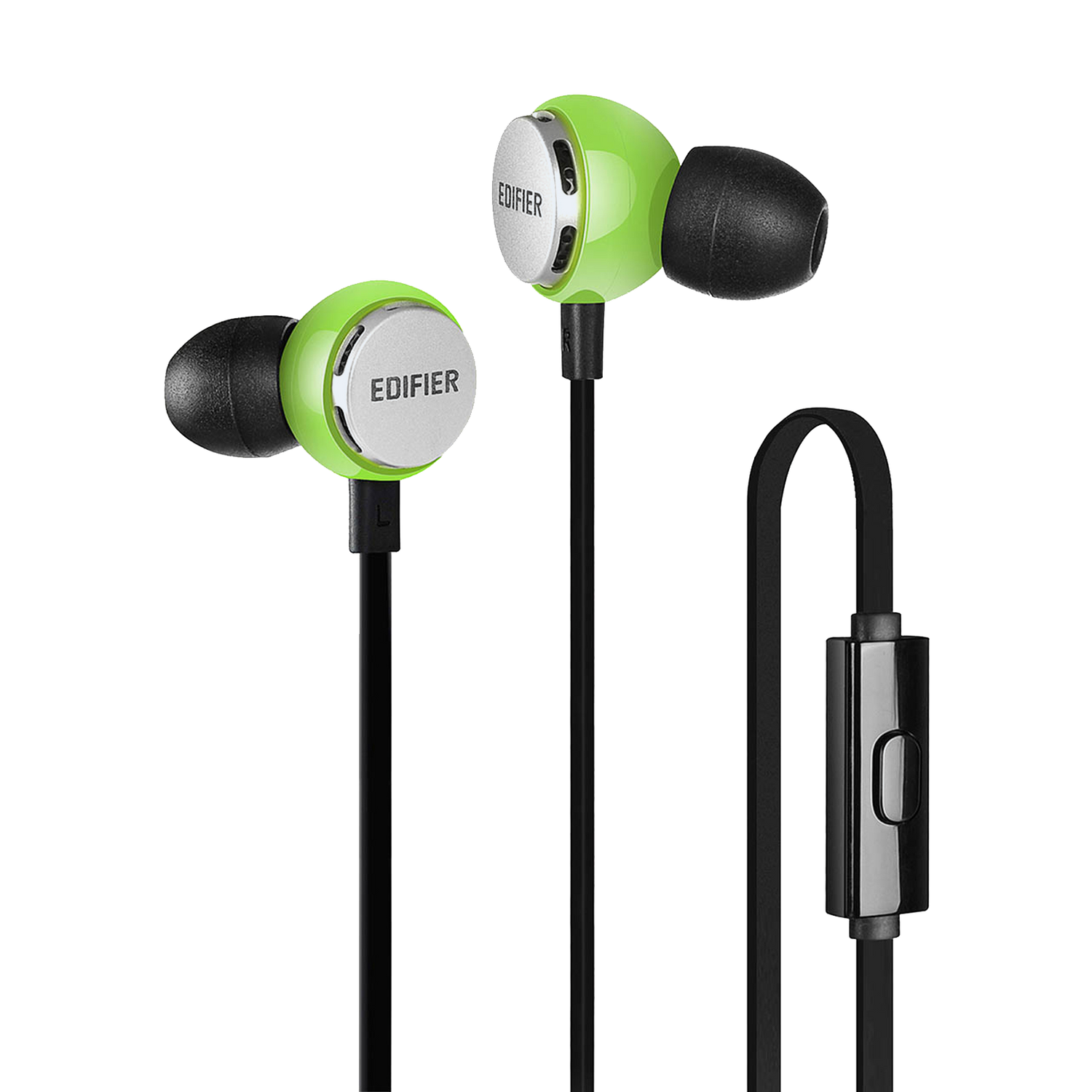 Edifier P293 入耳式电脑耳机 - IEM 耳内监听耳塞式耳机带麦克风和遥控器的手机耳机适用于 iPhone、Android、三星、HTC、LG 智能手机 - 白色